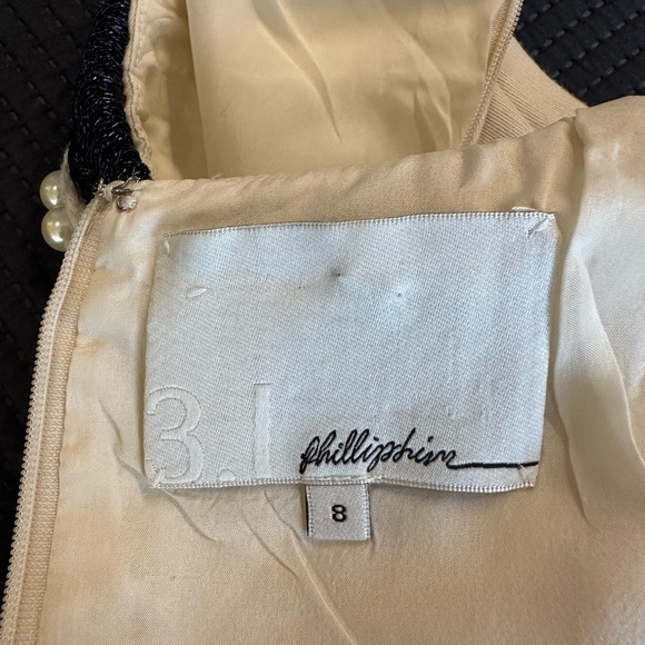 3.1 Phillip Lim 8 Sheath Dress cream/white pearls/embellished neckline - Picture 5 of 9